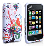 YouSave Accessories iPhone 3G / 3GS White-Rainbow Swirl Gel Case