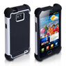 Yousave Accessories Samsung Galaxy S2 Black-White Dual Combo Grip Case