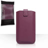 Caseflex PU Leather Auto Return Pull Tab Pouch (L) - Purple