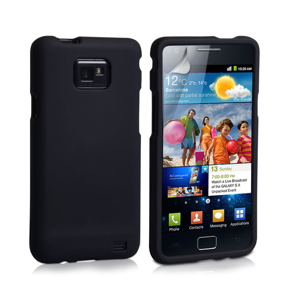 YouSave Accessories Samsung Galaxy S2 Black Hybrid Full Hard Case
