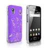 Yousave Accessories Samsung Galaxy Ace Butterfly IMD Hard Case - Purple-Silver