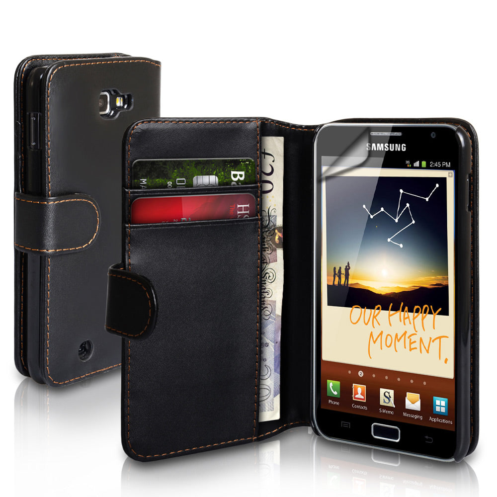YouSave Samsung Galaxy Note Leather Effect Wallet Case - Black