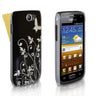 Yousave Accessories Samsung Galaxy W I8150 Black And Silver Butterfly Hard Case