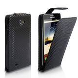 YouSave Samsung Galaxy Note Carbon Fibre Leather Effect Flip Case