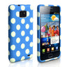 Yousave Accessories Samsung Galaxy S2 Polka Dot Gel Case - Blue