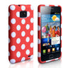 Yousave Accessories Samsung Galaxy S2 Polka Dot Gel Case - Red