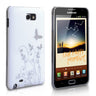 Samsung Galaxy Note Butterfly Hard Hybrid Case - White