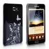 Samsung Galaxy Note Butterfly Hard Hybrid Case - Black