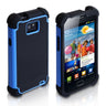 Yousave Accessories Samsung Galaxy S2 Dual Combo Grip Case - Black-Blue