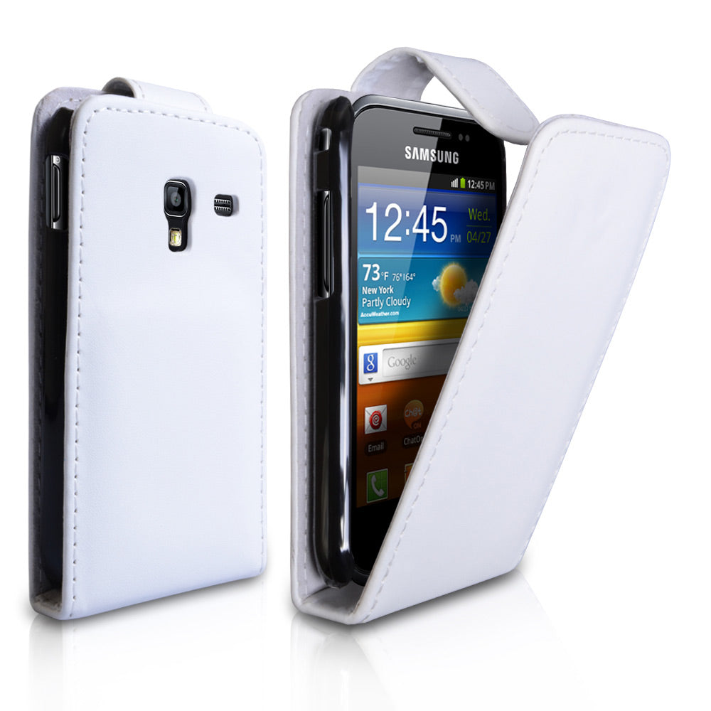 YouSave Samsung Galaxy Ace Plus Leather Effect Flip Case - White
