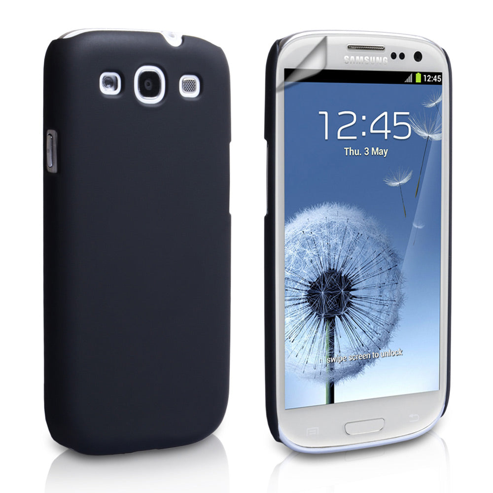 YouSave Accessories Samsung Galaxy S3 Hard Hybrid - Black Case