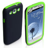 Yousave Accessories Samsung Galaxy S3 Dual Combo Case - Black-Green