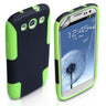 Yousave Accessories Samsung Galaxy S3 Dual Combo Mesh Case - Black-Green