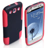 Yousave Accessories Samsung Galaxy S3 Dual Combo Mesh Case - Black-Red