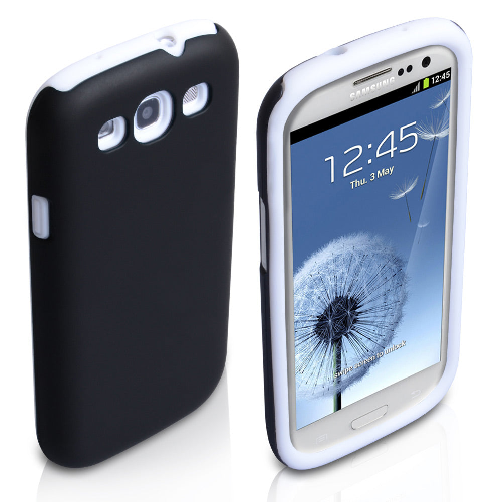 YouSave Accessories Samsung Galaxy S3 Dual Combo Case - Black/White