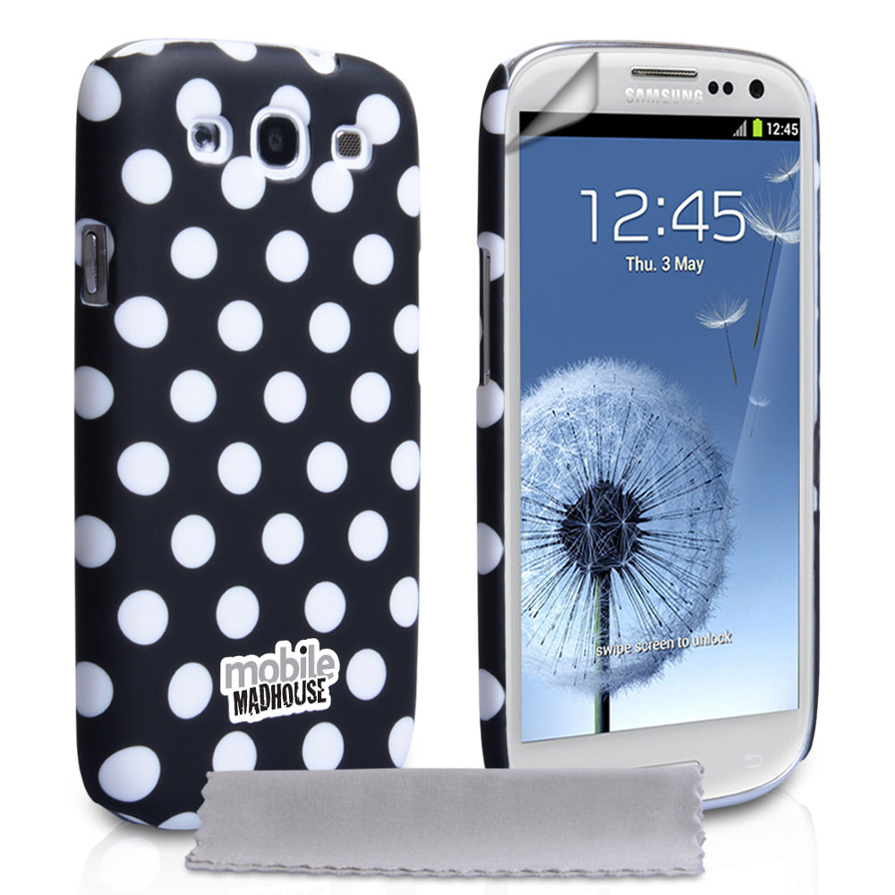 YouSave Accessories Samsung Galaxy S3 Hard Polka Dot Case - Black