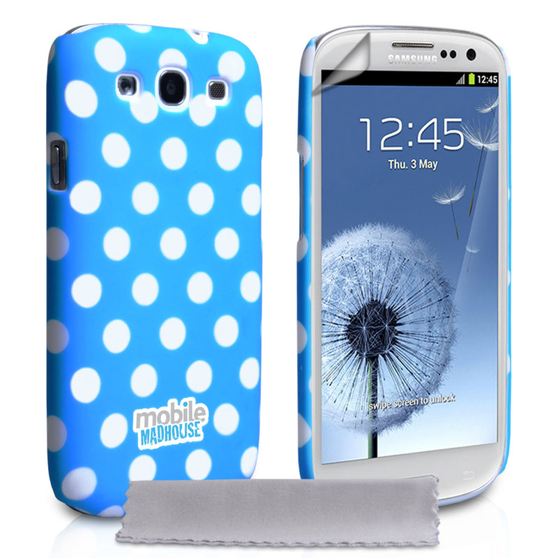YouSave Accessories Samsung Galaxy S3 Hard Polka Dot Case - Blue