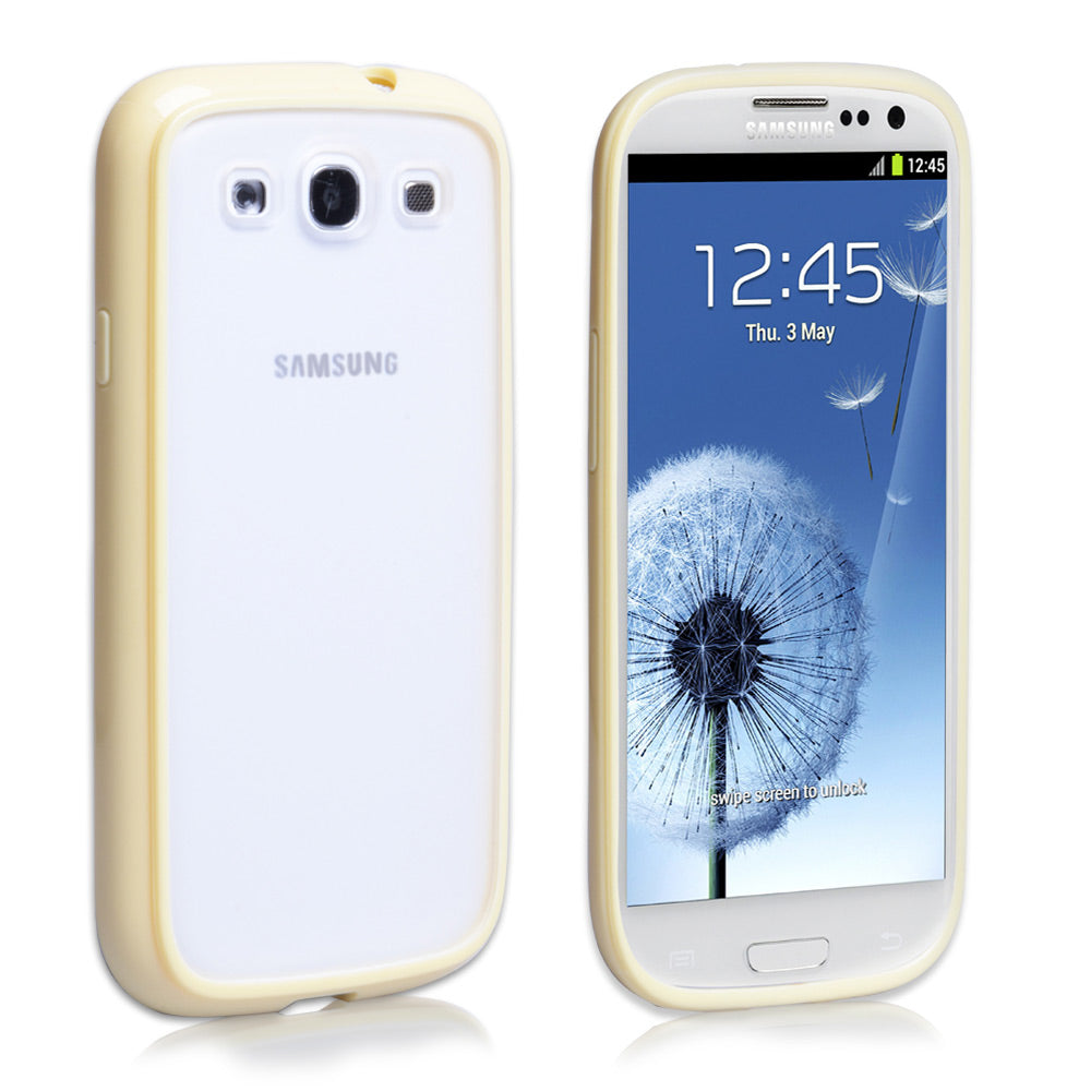 YouSave Accessories Samsung Galaxy S3 Combo Gel Case - Yellow-Clear