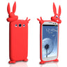 Yousave Accessories Samsung Galaxy S3 Silicone Rabbit Case Red