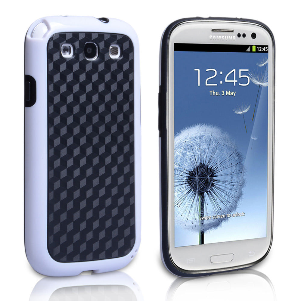 YouSave Samsung Galaxy S3 Combo Carbon Hybrid IMD Case White