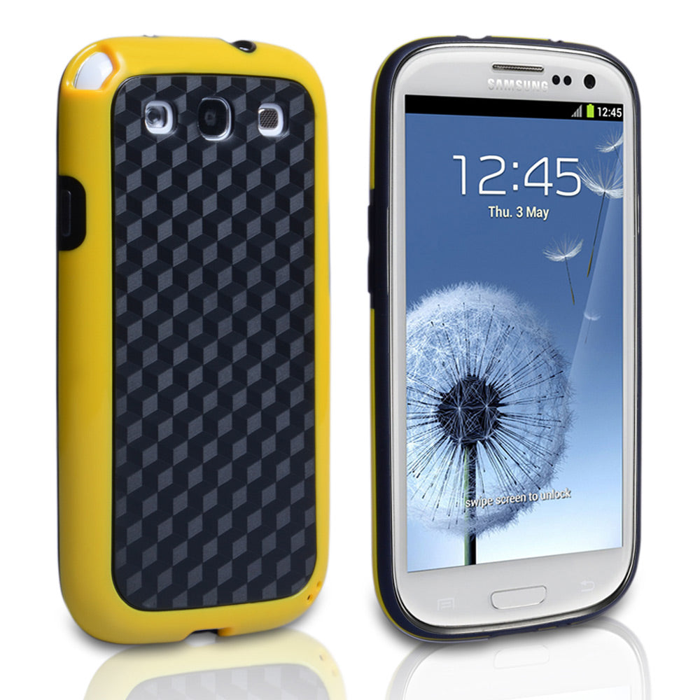 YouSave Samsung Galaxy S3 Combo Carbon Hybrid IMD Case Yellow