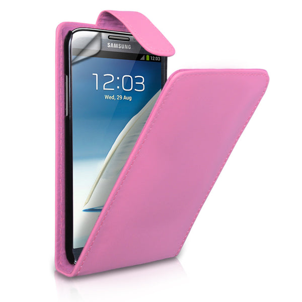 YouSave Accessories Samsung Galaxy Note 2 Leather Flip Case - Hot Pink 