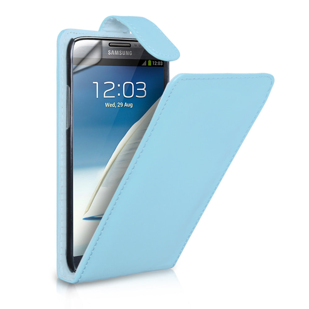 YouSave Samsung Galaxy Note 2 Leather Effect Flip Case -  Light Blue
