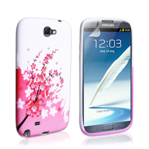 YouSave Accessories Samsung Galaxy Note 2 Silicone Floral Bee Case