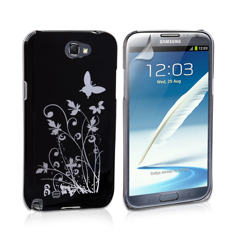 YouSave Accessories Samsung Galaxy Note 2 Butterfly IMD Case Black