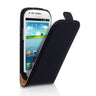 Yousave Accessories Samsung Galaxy S3 Mini Real Leather Flip Case - Black