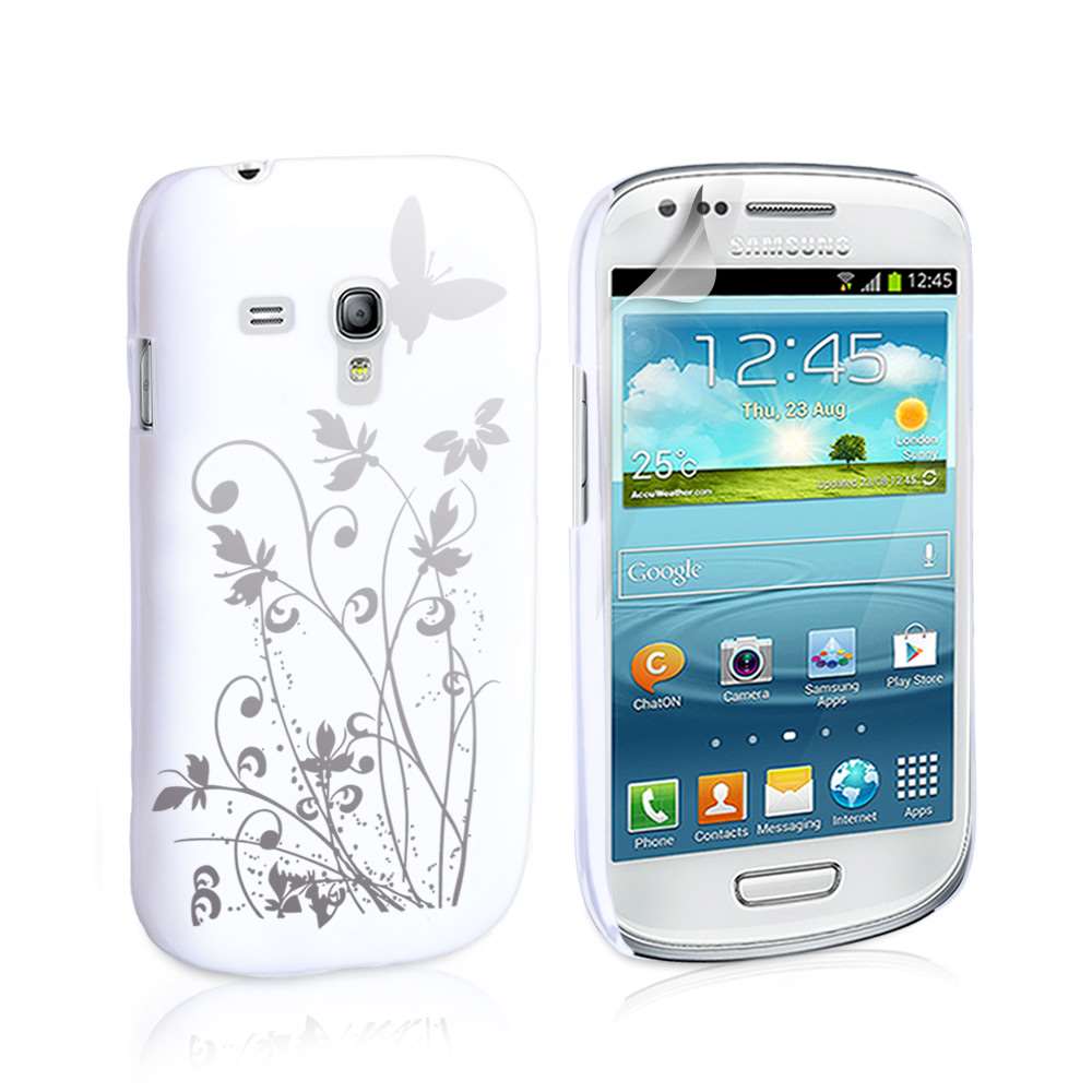 Yousave Accessories Samsung Galaxy Note 2 Butterfly IMD Case - White - Mobile Madhouse