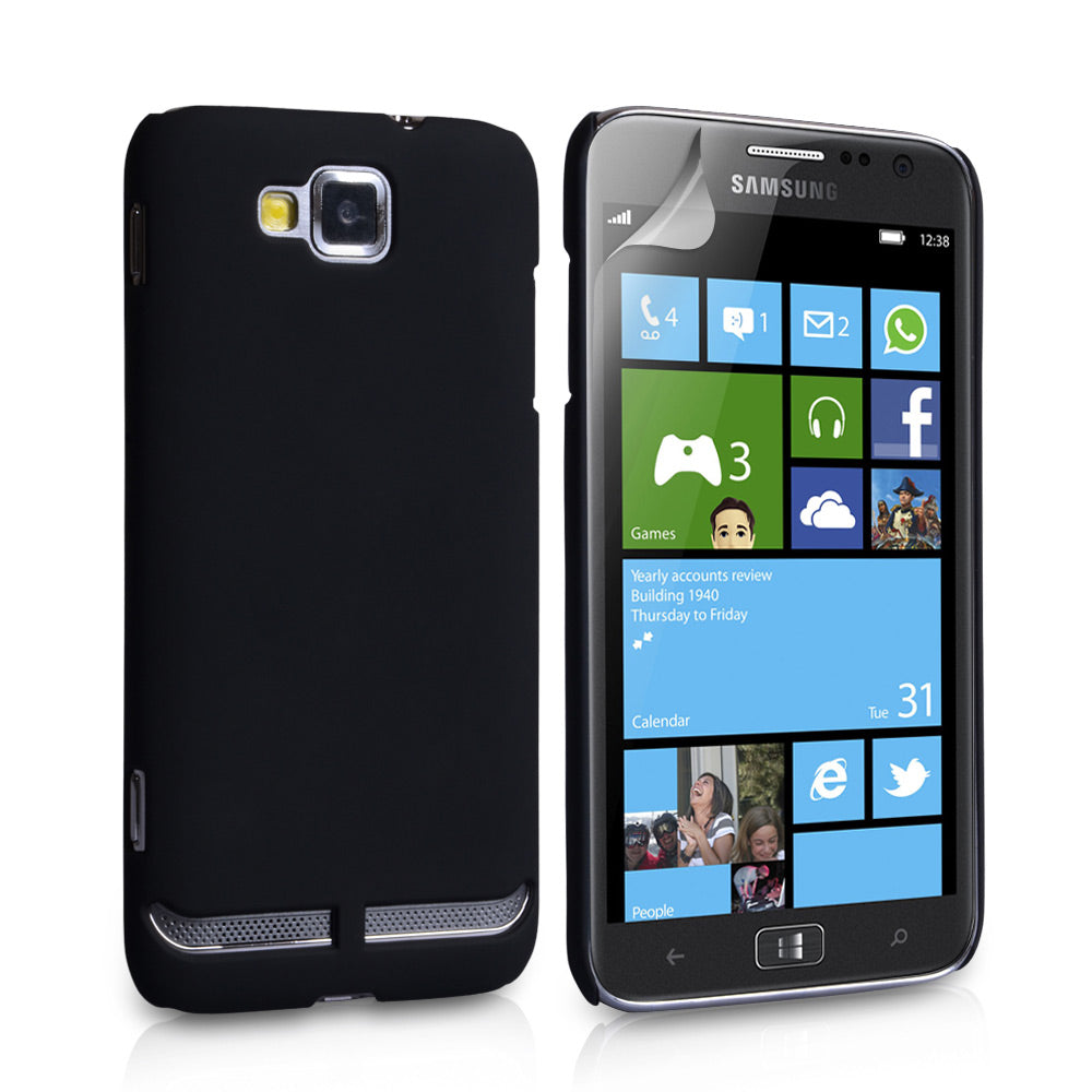 YouSave Accessories Samsung Ativ S Black Hard Hybrid Case