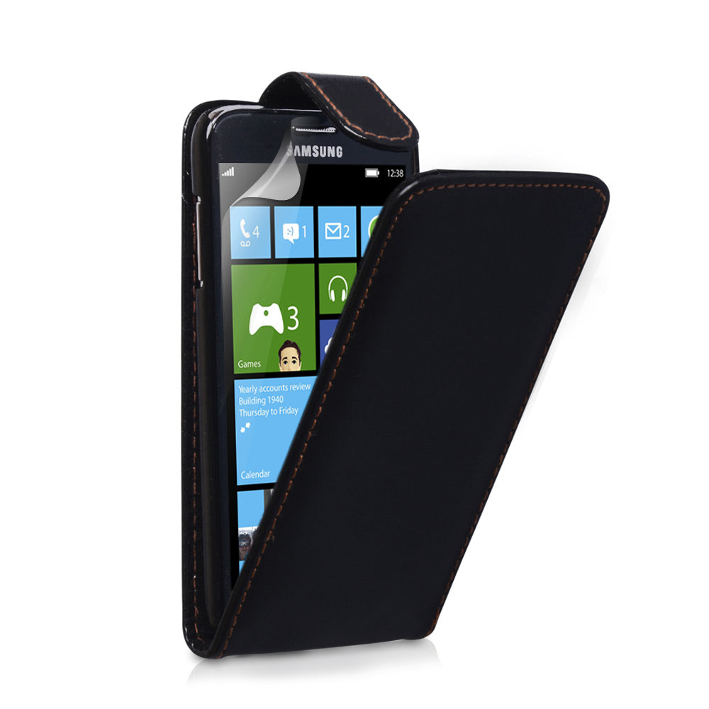YouSave Accessories Samsung Ativ S Black Leather Effect Flip Case