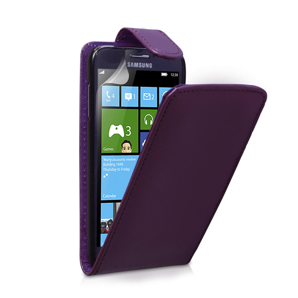 YouSave Accessories Samsung Ativ S Leather Effect Flip Case - Purple