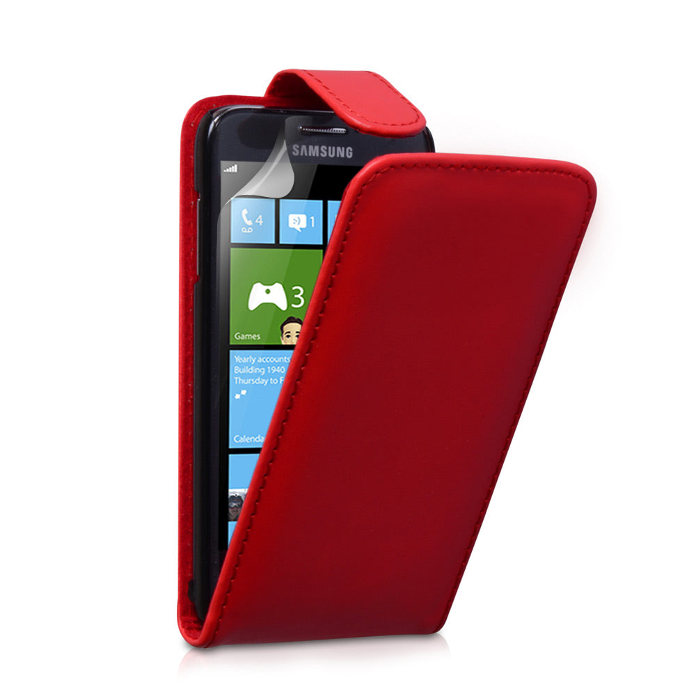 YouSave Accessories Samsung Ativ S Red Leather Effect Flip Case