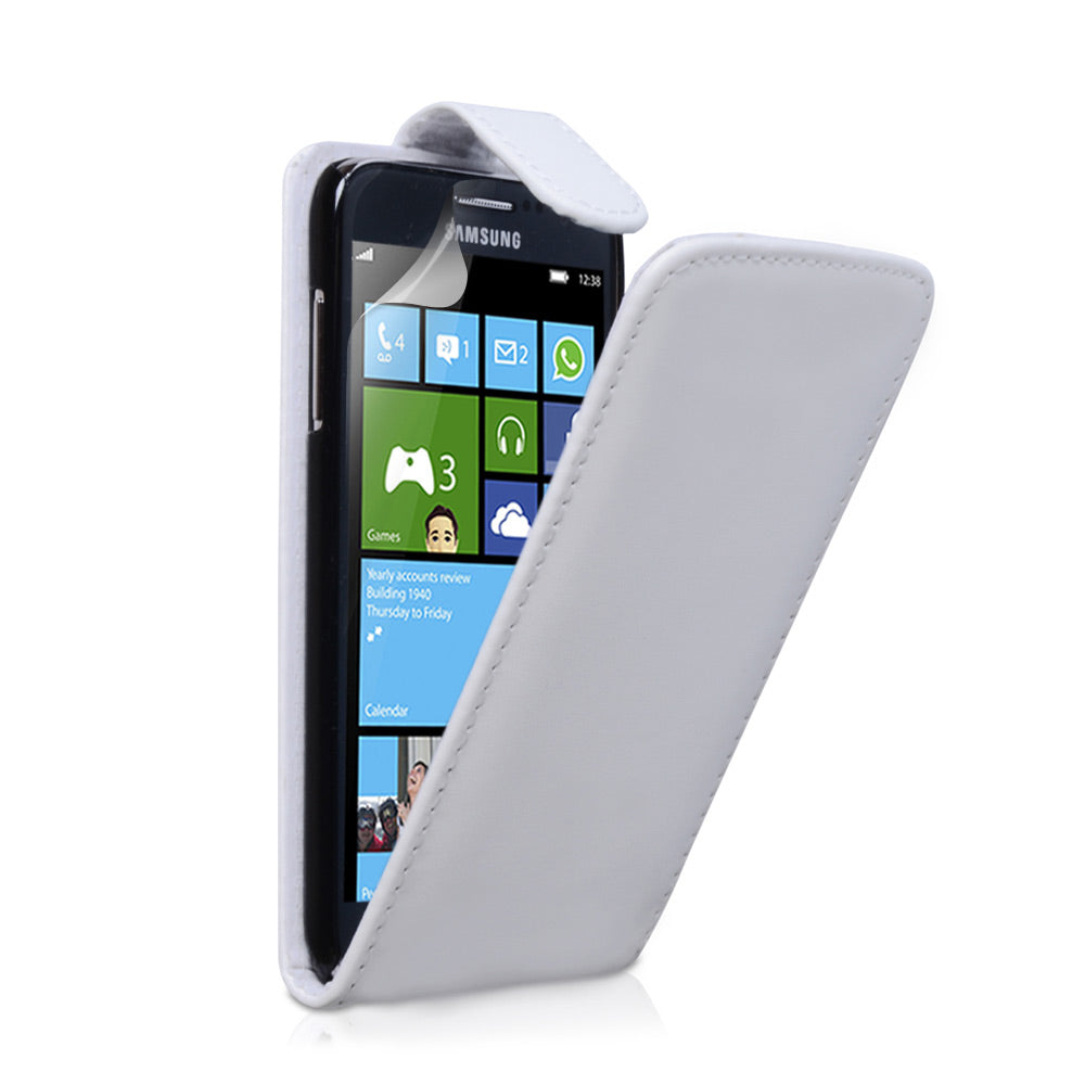 YouSave Accessories Samsung Ativ S White Leather Effect Flip Case