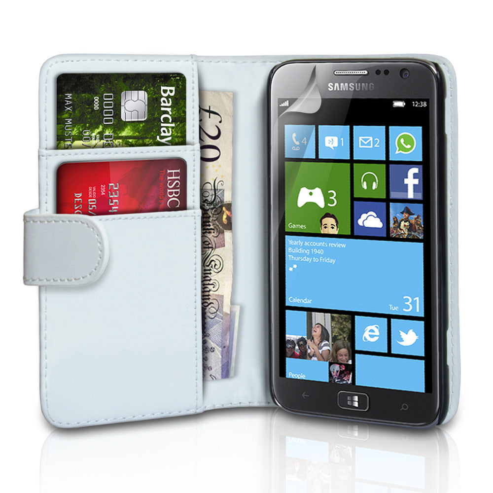 YouSave Accessories Samsung Ativ S White Leather Effect Wallet Case