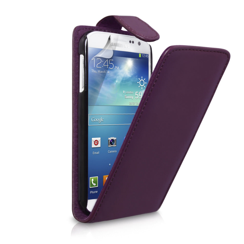 YouSave Samsung Galaxy S4 Leather Effect Flip Case - Purple