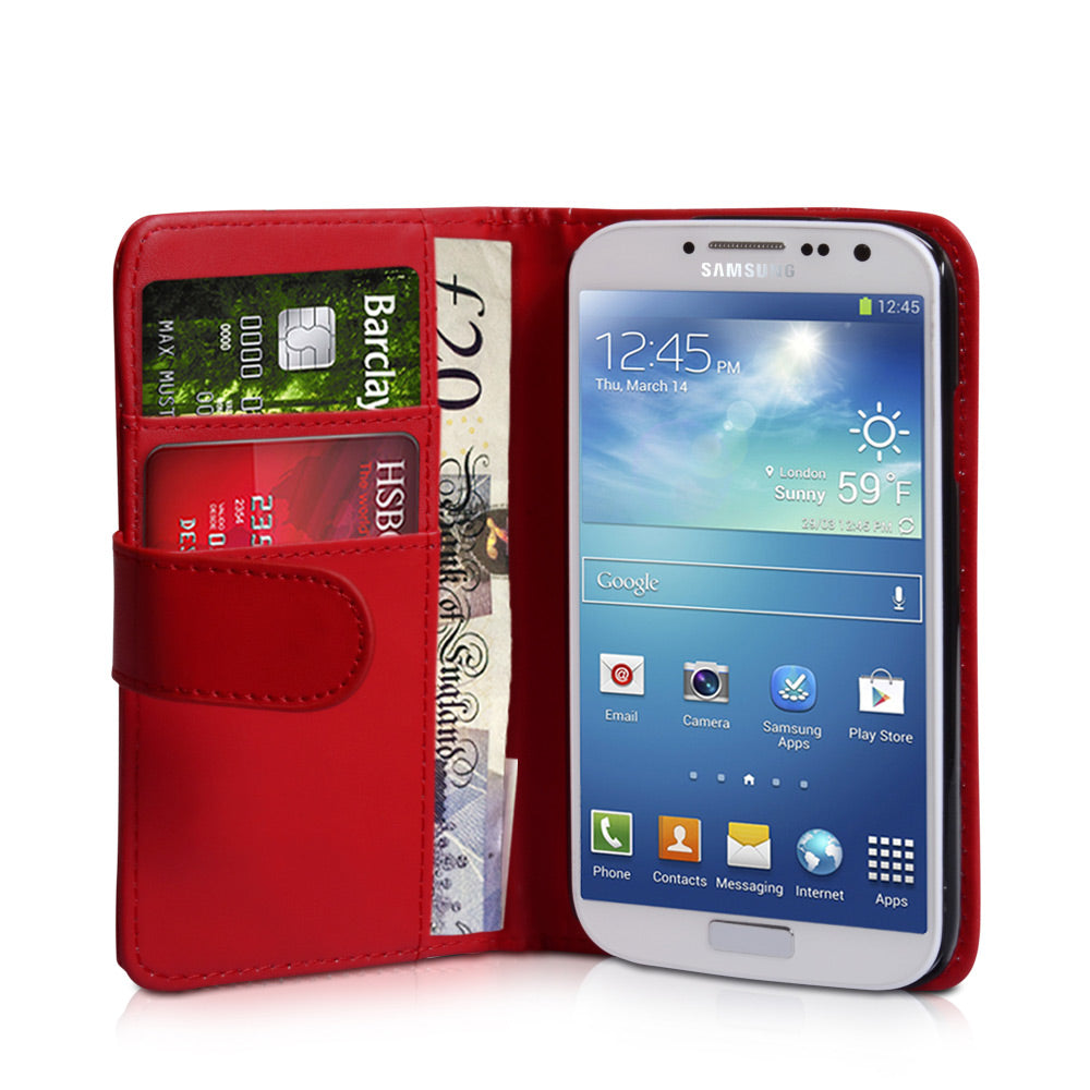 YouSave Accessories Samsung Galaxy S4 Leather Effect Wallet Case - Red