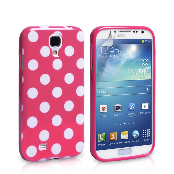YouSave Accessories Samsung Galaxy S4 Hot Pink Polka Dot Hard Case