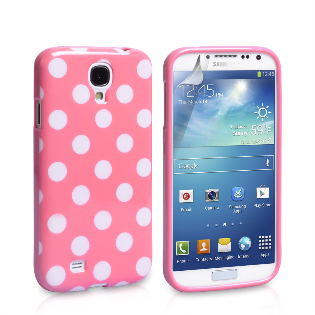 YouSave Accessories Samsung Galaxy S4 Polka Dot Case - Baby Pink