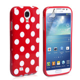 YouSave Samsung Galaxy S4 Polka Dot Silicone Gel Case - Red