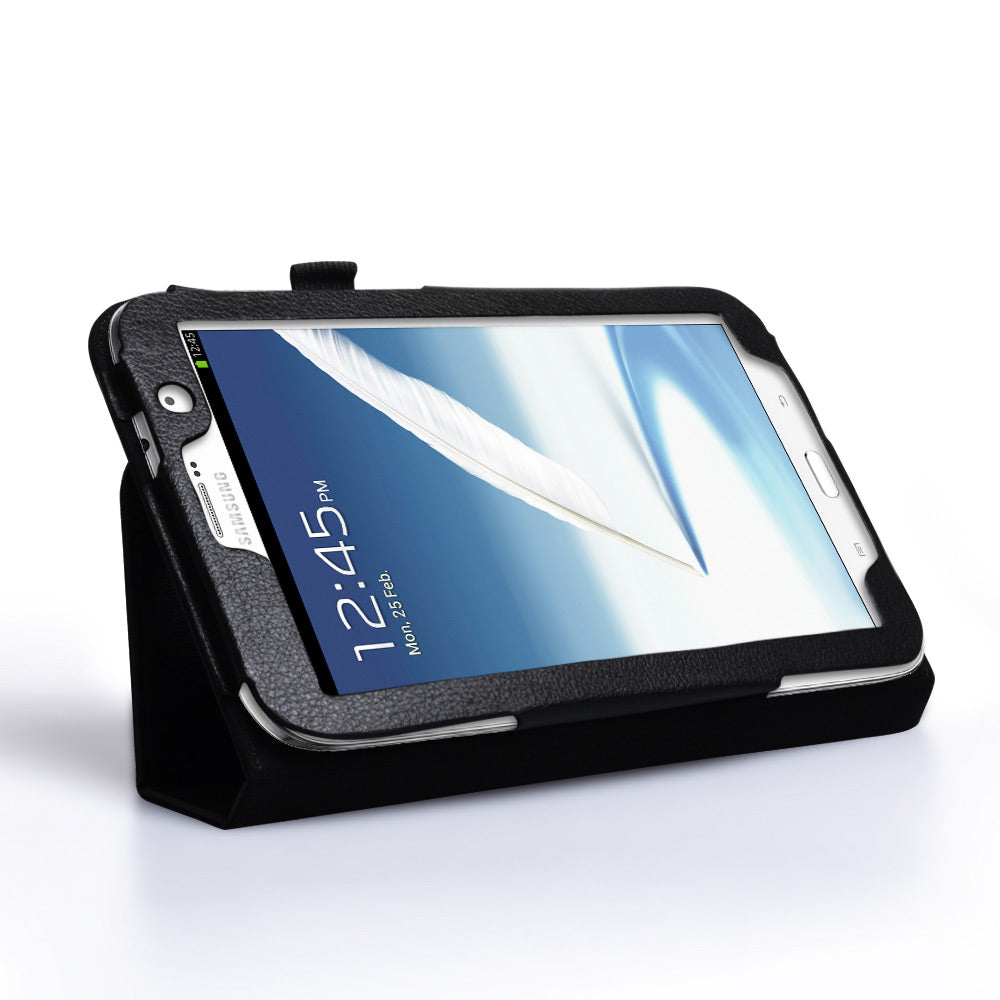 Caseflex Samsung Galaxy Note 8 Textured Faux Leather Stand Case Black