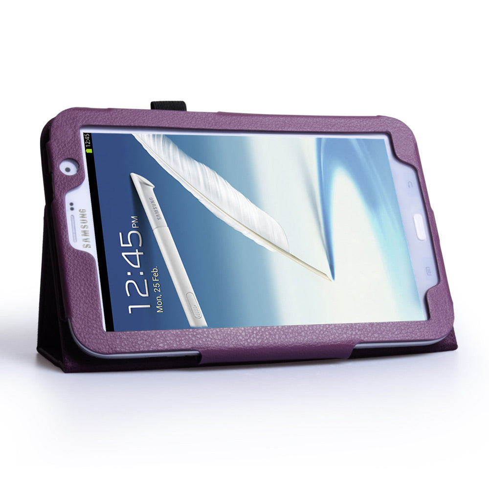 Caseflex Samsung Galaxy Note 8 Textured Faux Leather Stand Case Purple