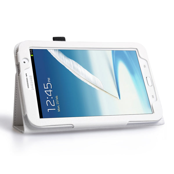 Caseflex Samsung Galaxy Note 8 Textured Faux Leather Stand Case White