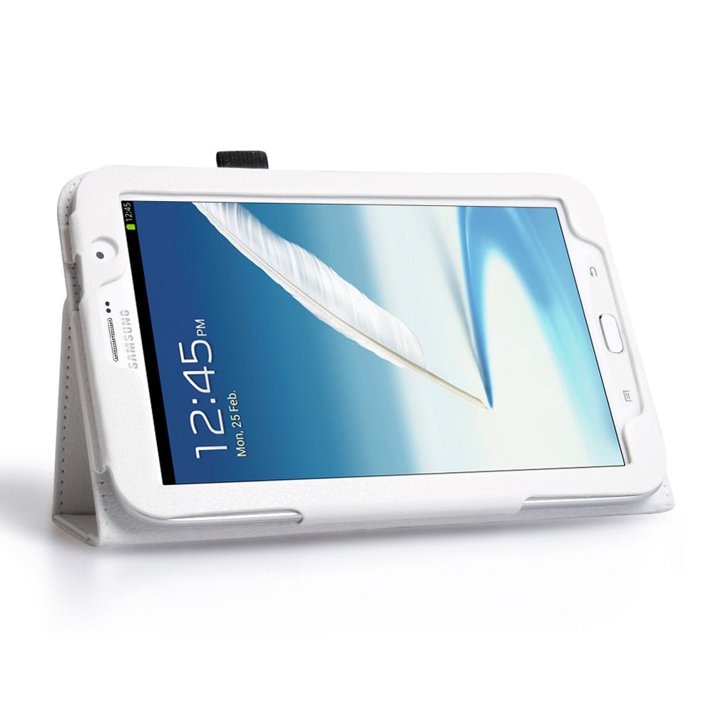 Caseflex Samsung Galaxy Note 8 Textured Faux Leather Stand Case White