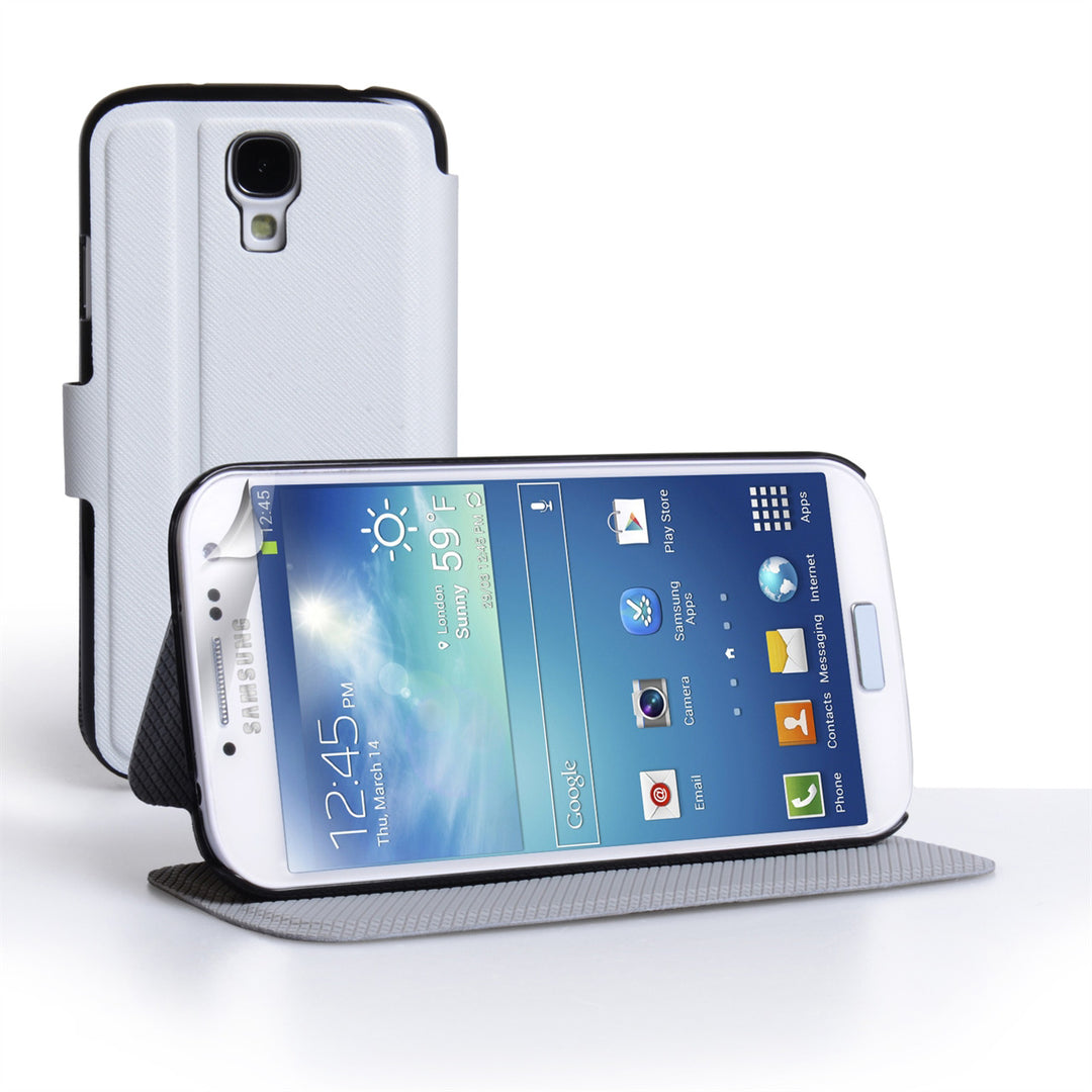 YouSave Samsung Galaxy S4 Leather Effect Flip Stand Case - White