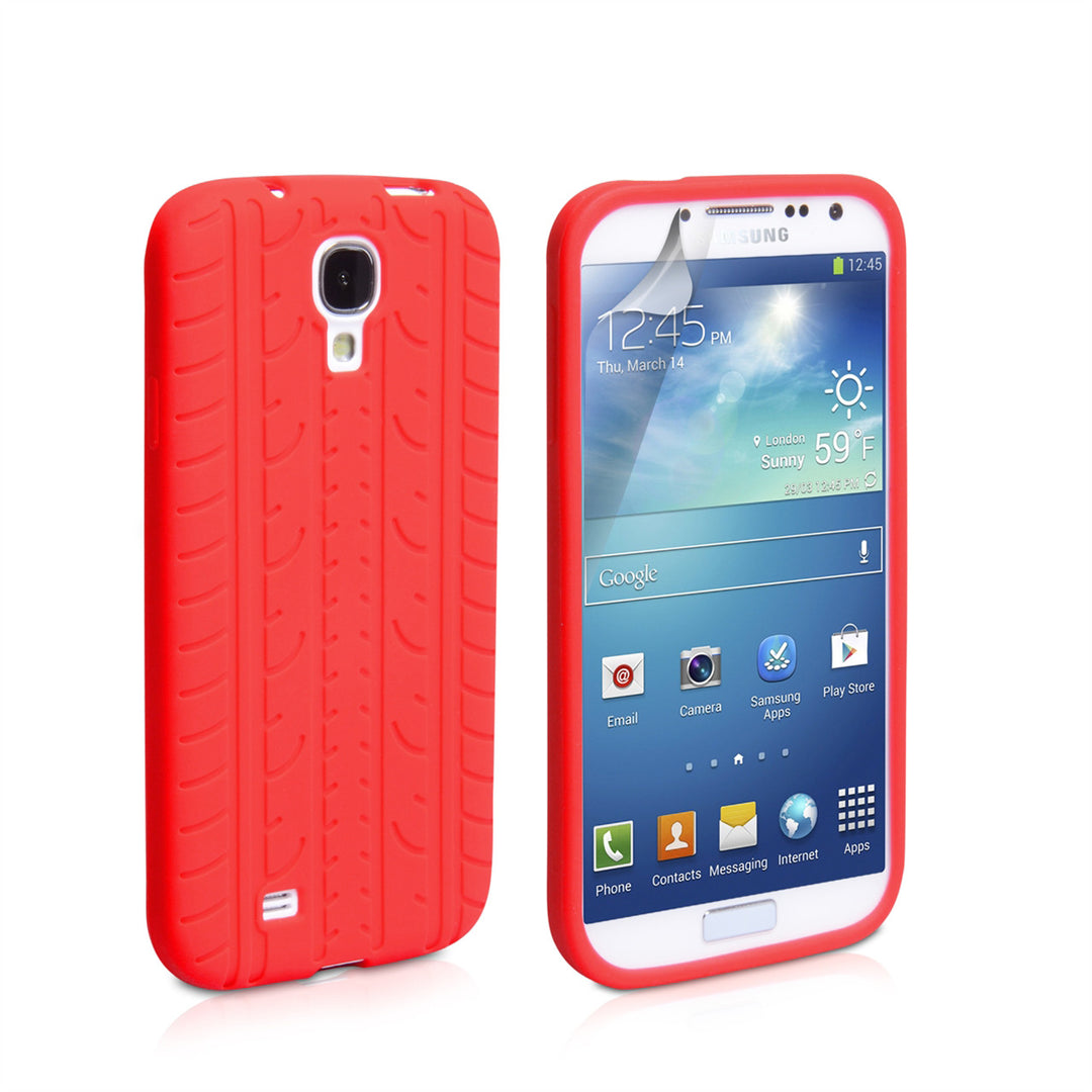 YouSave Accessories Samsung Galaxy S4 Tyre Gel Case - Red