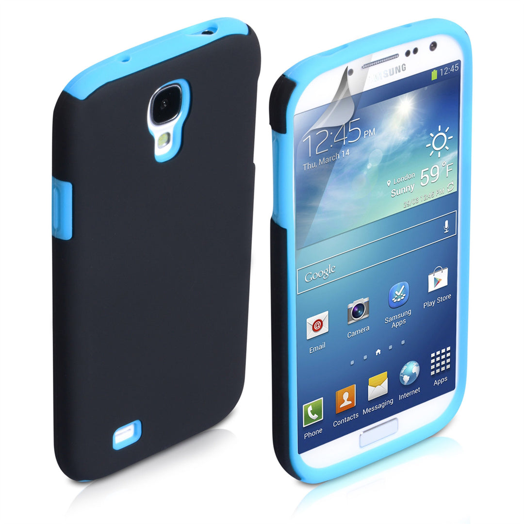 YouSave Accessories Samsung Galaxy S4 Hybrid Combo Case - Blue