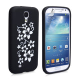 YouSave Accessories Samsung Galaxy S4 Floral Silicone Gel Case - Black